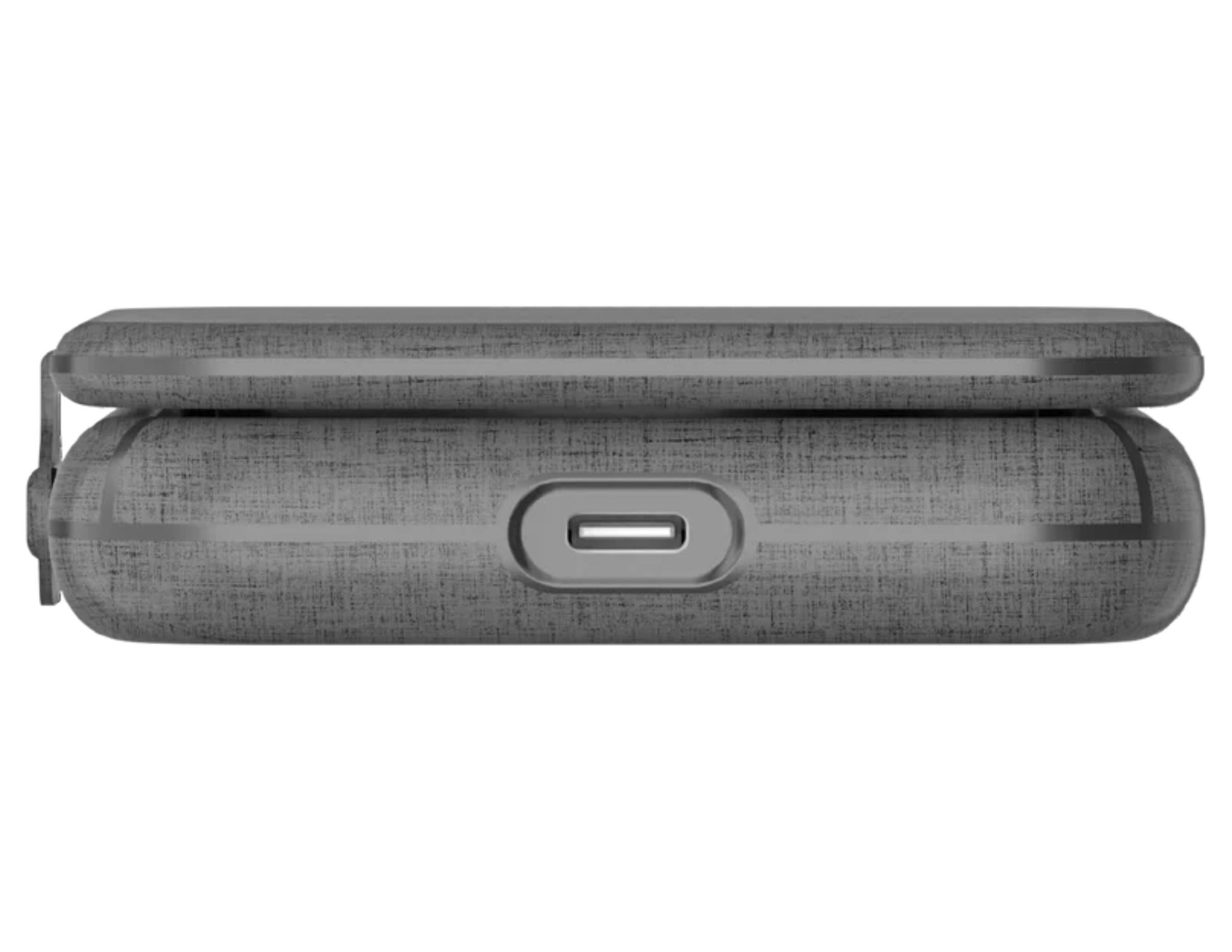 Gray Momax Q.Mag Go 2‑in‑1 MagSafe Wireless Charger 20W – UD30MFIE on a white background