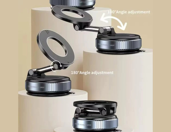 Multiple adjustable phone stands on a beige background with '180° Angle adjustment' text.