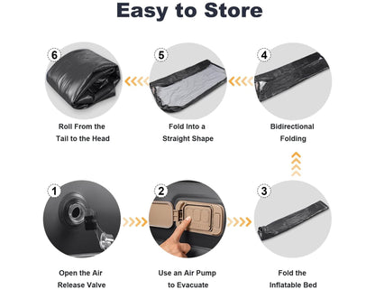 Air Bed B17 Double Size Beige+Coffee / Black+Grey Camping Mattress with Automatic Pump