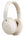 Beige headphones on a white background