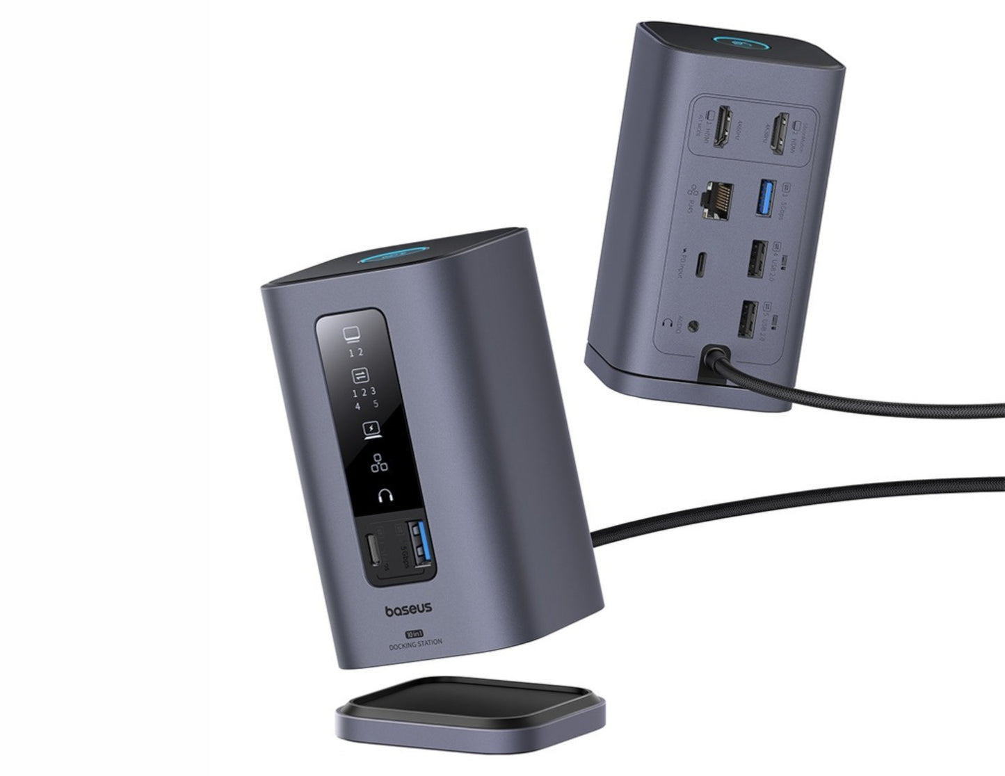 قاعدة إرساء Baseus Spacemate Series 10 في 1 (Mac) B00568102813-00 رمادية اللون