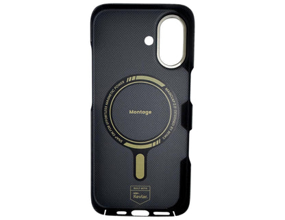 Benks ArmorAir Montage Kevlar® Phone Case for iPhone 17 Series – Black with 'Montage' branding on a white background