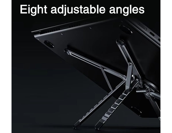 E05 Multi-purpose Travel Portable Stand (5-in-1, Magnetic, Waterproof) with adjustable angles on a dark background