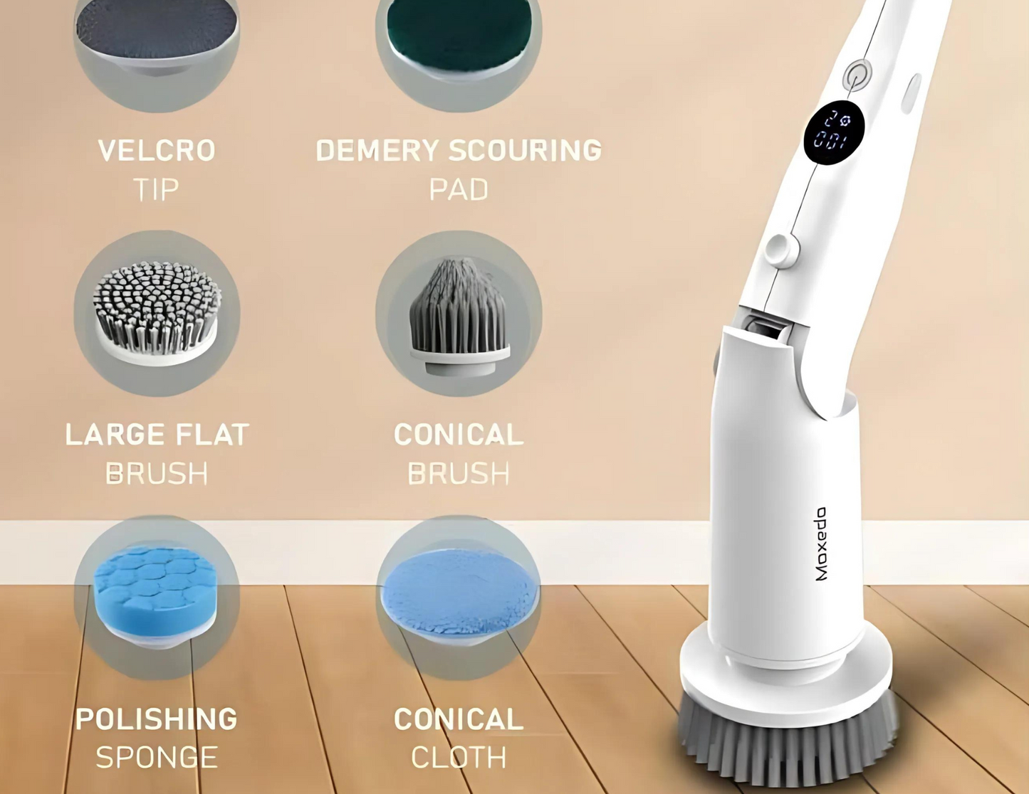 MOXEDO 8 in 1 Electric Cleaning Brush