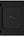 Black square object with a brand label on a white background