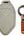Beige Car Key Cover for Leopard 8 – Alcantara on a white background