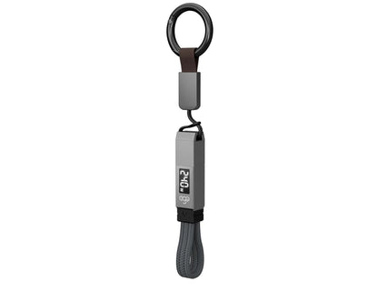 كابل شحن إيجو تشارج كي 240 واط USB4 Type-C إلى C Gen3X2 40Gbps بطول 6 سم، رمادي