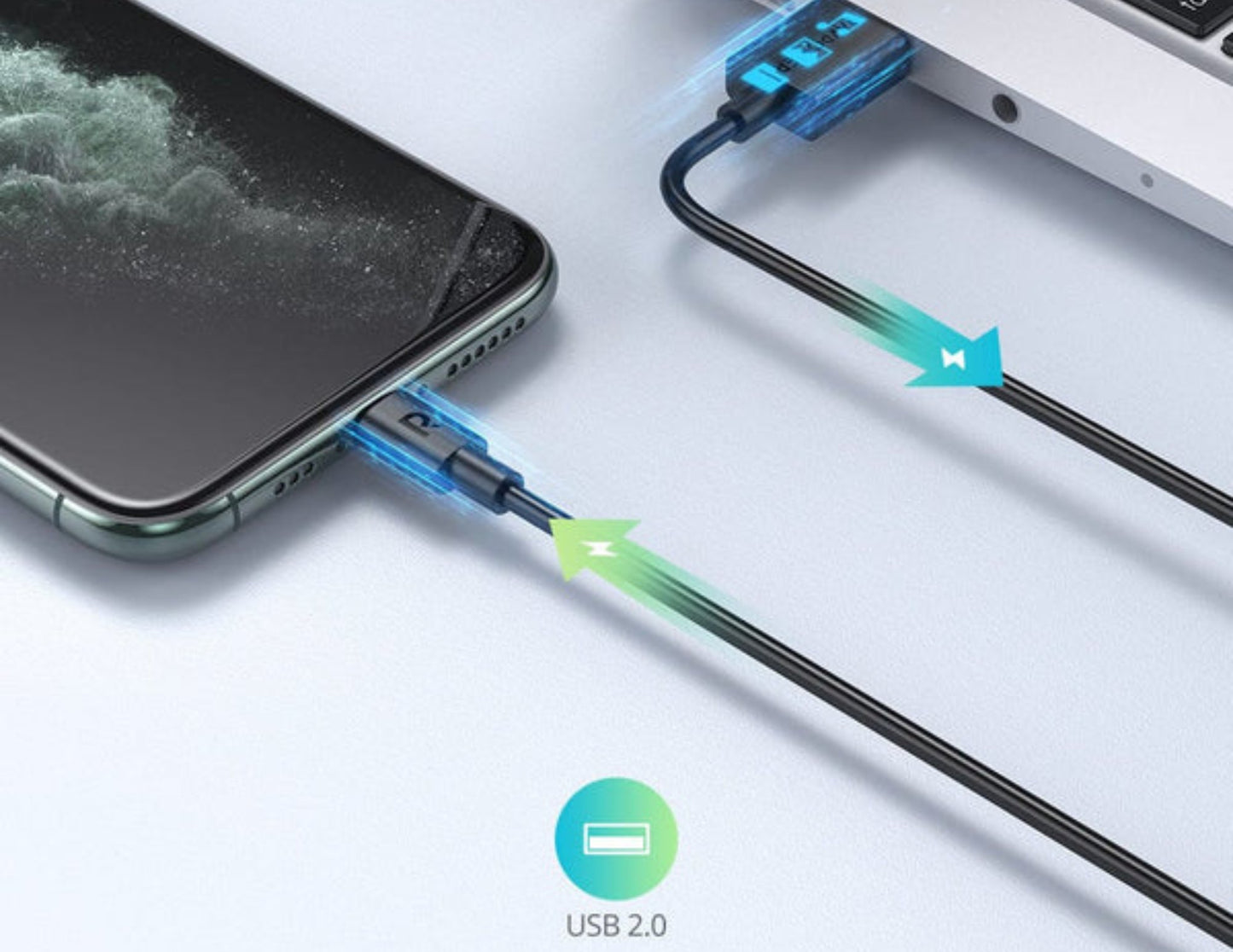 كابل RAVPower RP-CB030 Lightning بطول متر واحد - كابل USB للشحن والمزامنة السريع