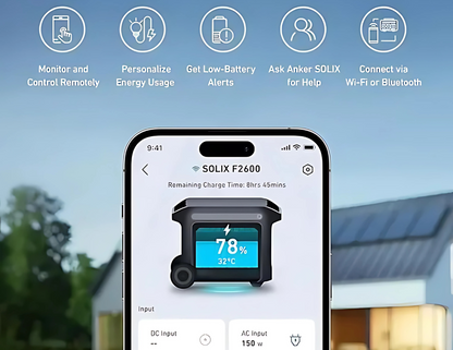 Anker SOLIX F2600 Portable Power Station 2560Wh, 2400W - UK