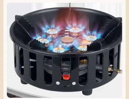 Camping Gas Stove – Portable & Windproof 7-Copper Burner for Outdoor Cooking