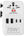 White Swiss Military 70W GaN III Travel Charger with 3 USB-C PD & 2 USB-A Ports + 1M USB-C Cable – SM-TC-70W-GaN-MINI-WLD-WHI featuring 'Swiss Military' branding.