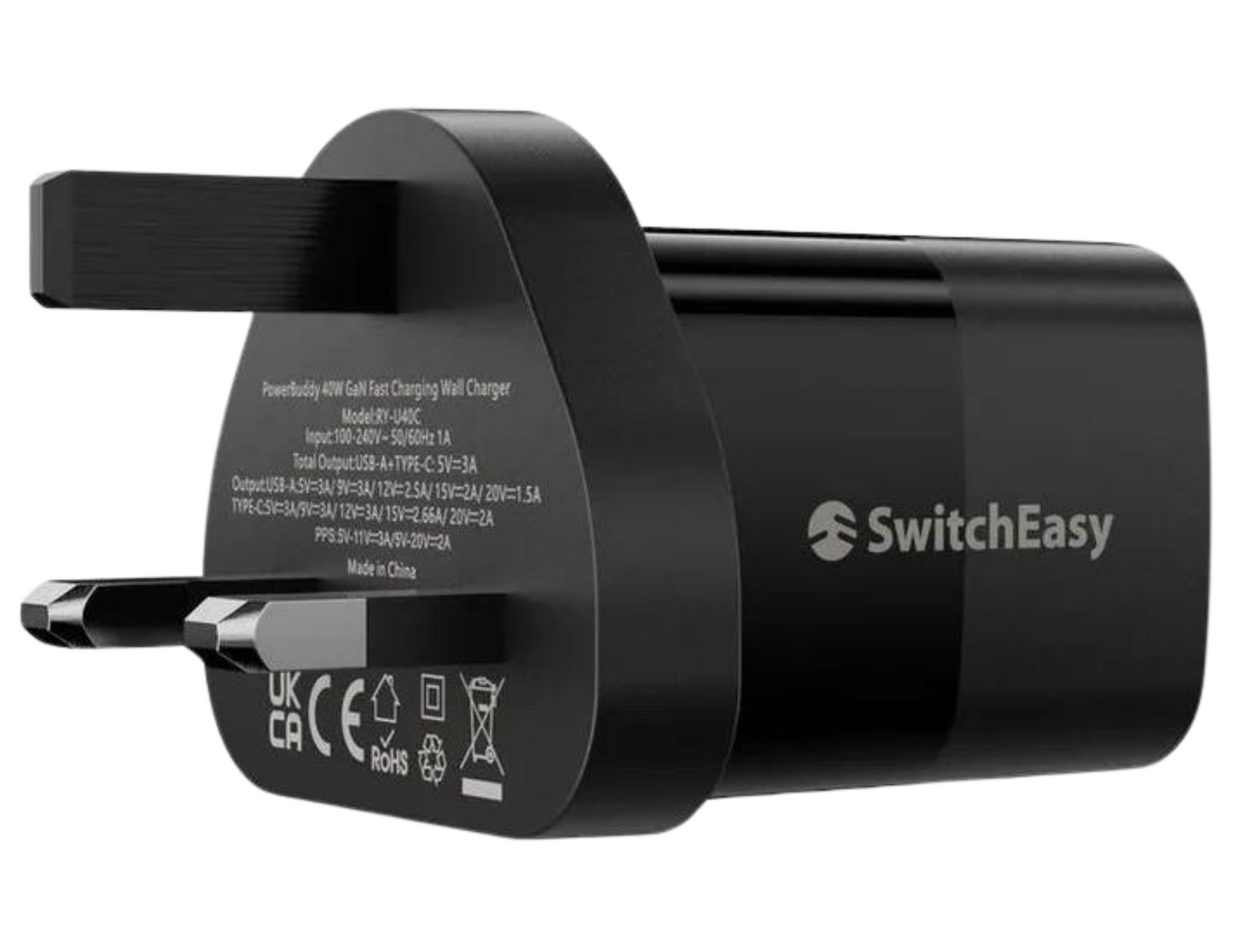 SwitchEasy PowerBuddy 40W GaN Wall Charger 2 Port