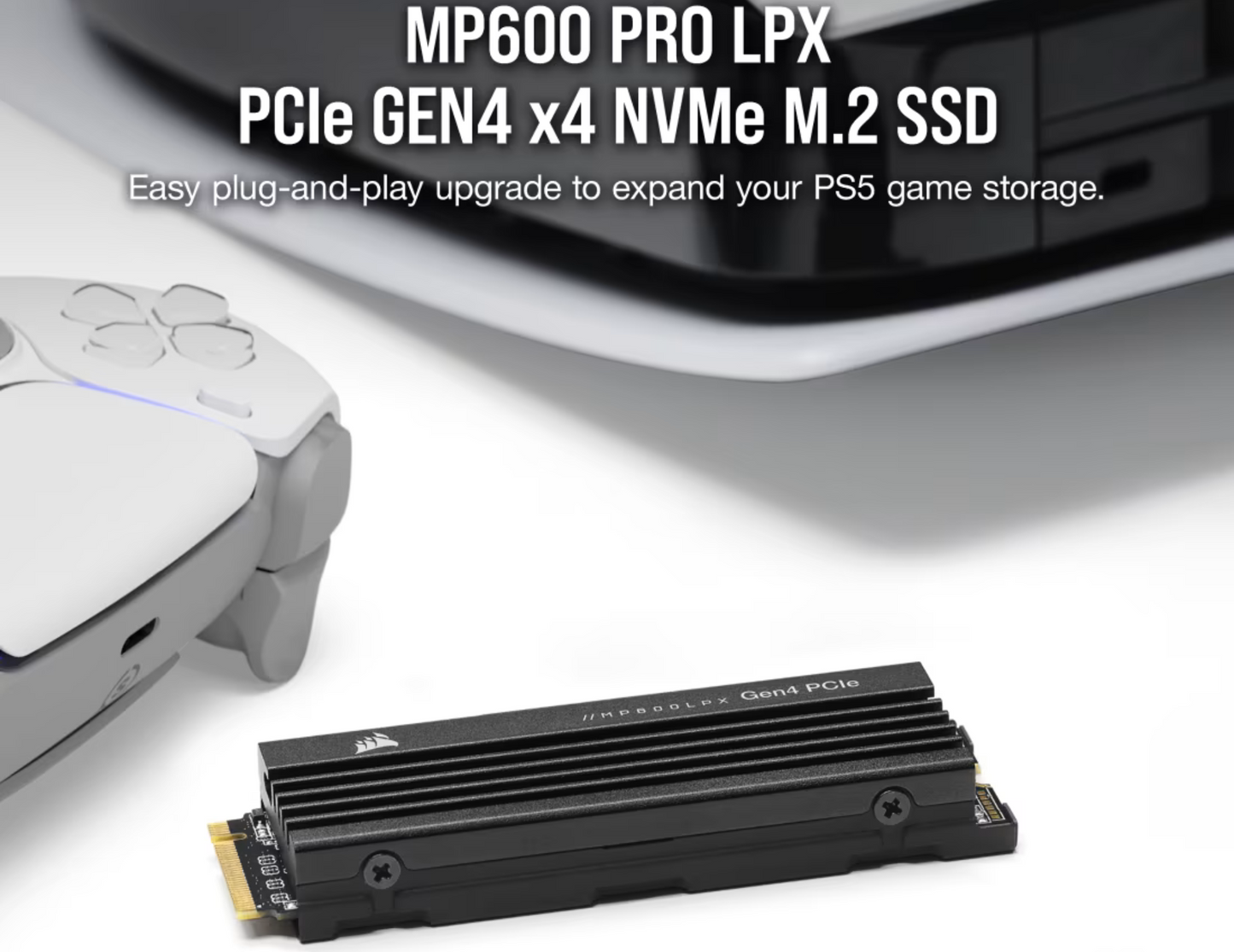 قرص SSD Corsair MP600 PRO LPX PCIe Gen4 x4 NVMe M.2 - متوافق مع PS5