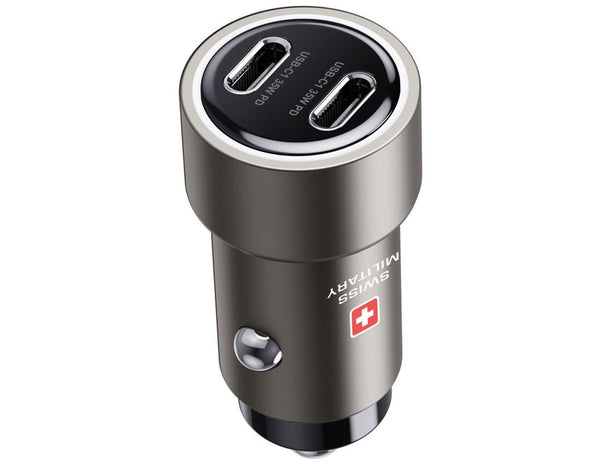 Swiss Military SM-CC-70WPD-2C-CABLE 70W Super-Fast Car Charger with USB-C to USB-C Cable