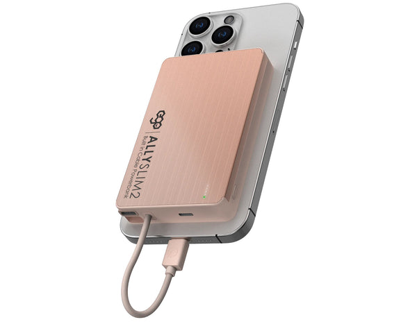 Phone case with a power bank attached on a white background