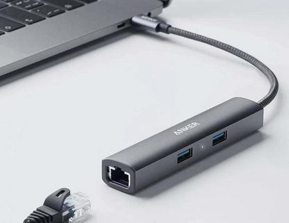 موزع أنكر USB-C (5 في 1، فائق النحافة)