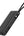 Black portable charger with a strap on a white background