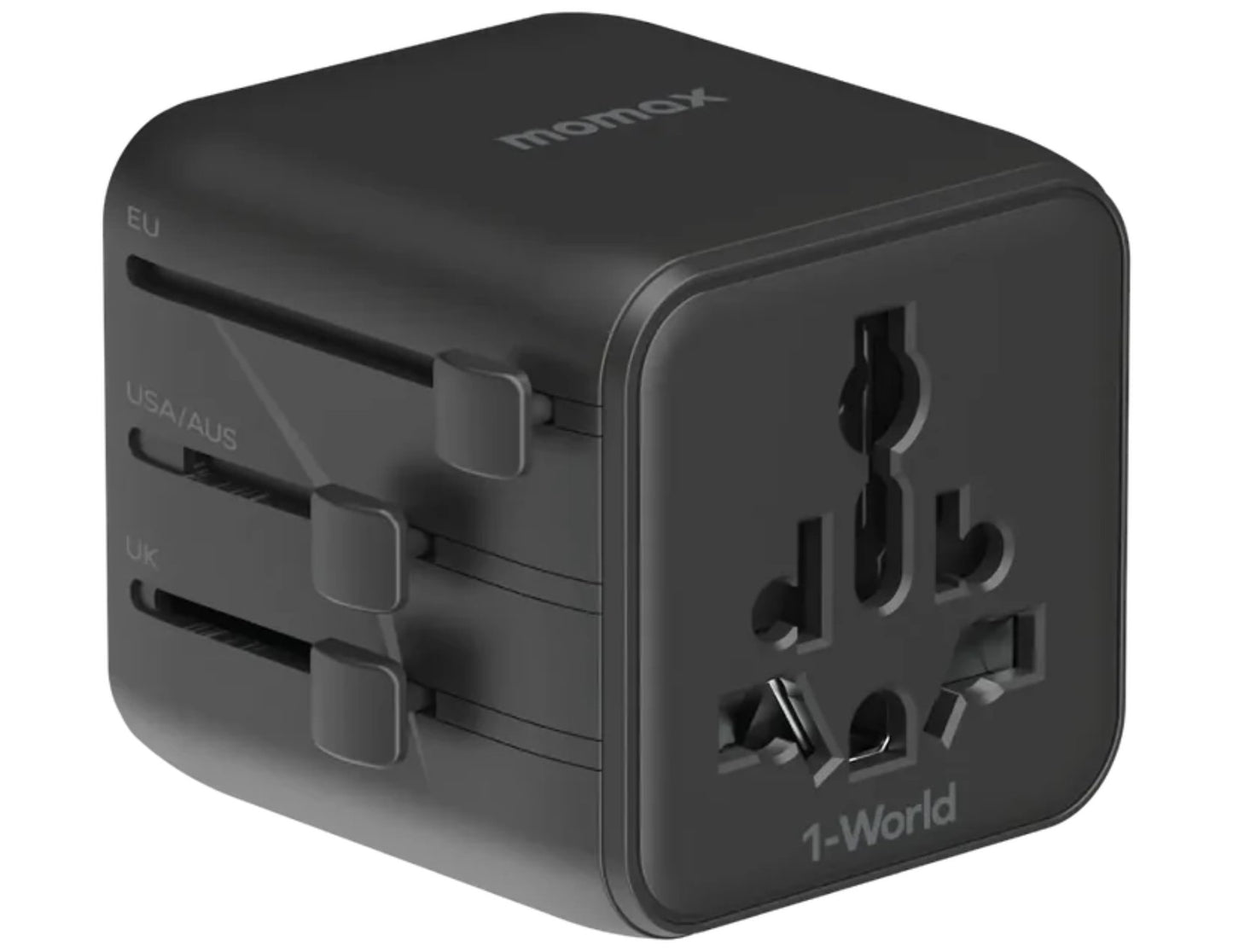 Momax 1-World Universal Travel Charger with Dual AC Outlets – UA19D / UA19W
