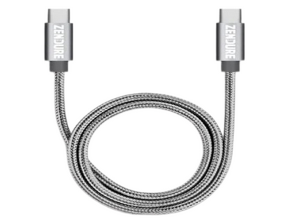 Zendure - Braided Aluminum 1m 45W Dual USB Type-C Cable - Gray