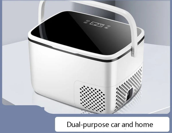 White dual-purpose car and home appliance on a light gray background
