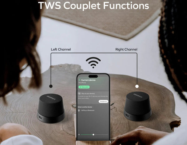 Momax 1-Vibe Go Magnetic Portable True Wireless Speaker