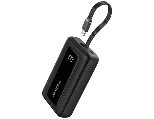 Anker Zolo Power Bank 10K 30W with Built-In USB-C Cable – Model A1688H11