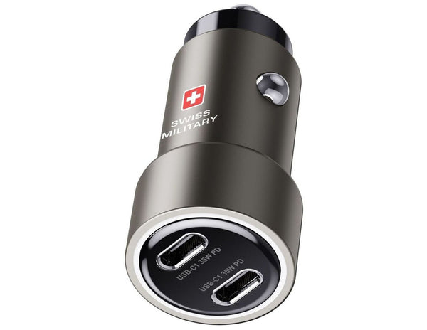 Swiss Military SM-CC-70WPD-2C-CABLE 70W Super-Fast Car Charger with USB-C to USB-C Cable