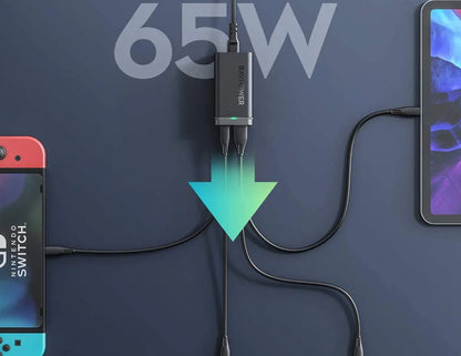شاحن سطح المكتب RAVPower PD Pioneer 65W 4 منافذ GaN Tech USB-C - RP-PC136