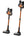 Two orange and black vacuum cleaners on a white background