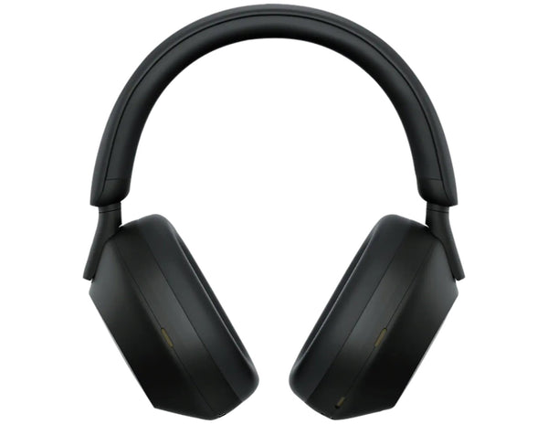 Black over-ear headphones on a white background
