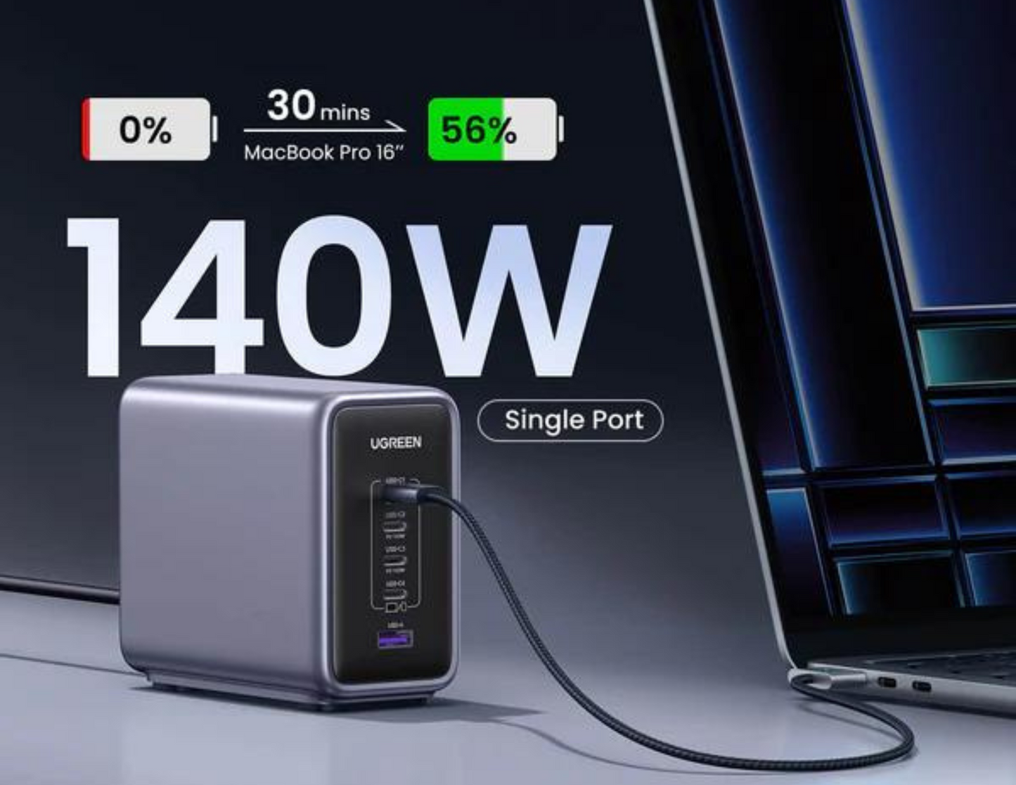 UGREEN - Nexode 5-Port GaN Desktop Fast Charger 300W