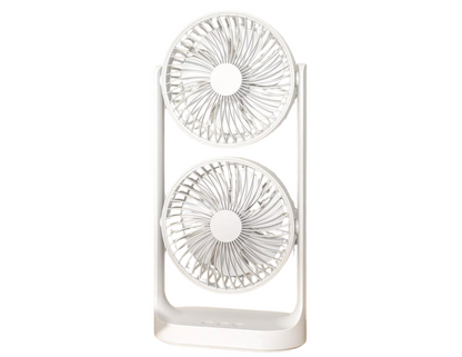 Portable Double Head Desktop Fan F-052 - THABTHABA STORE