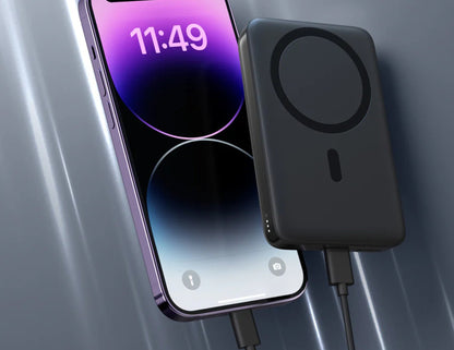Aukey Maglink 10000mAh Magnetic Wireless Charging Power Bank PB-MS02 Gray