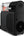 Black cylindrical device with a transparent front on a white background