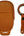 Brown Car Key Cover for Rox 01 – Alcantara or Leathere with a keychain attachment on a white background