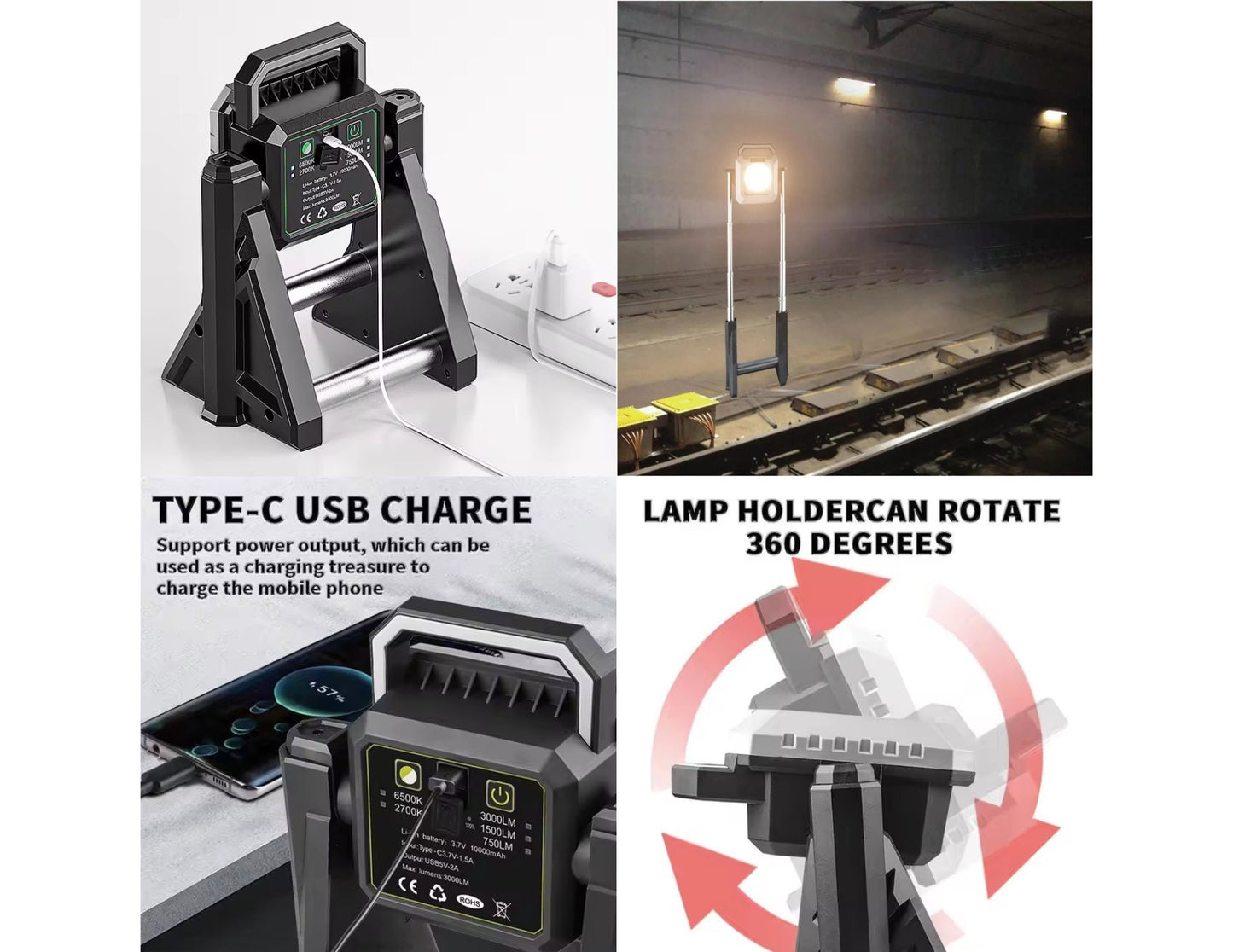 50W multifunctional work light 102cm telescopic IP65 Qatar