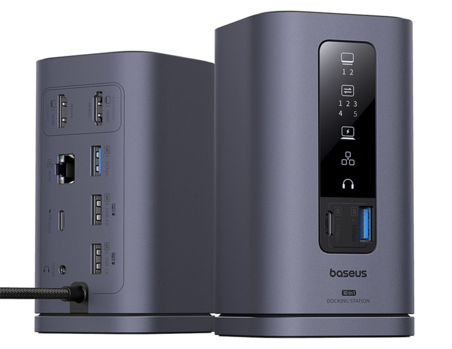 قاعدة إرساء Baseus Spacemate Series 10 في 1 (Mac) B00568102813-00 رمادية اللون