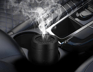 Wizard Smart Embers Incense Burner EB-30 emitting smoke inside a vehicle