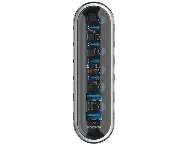 Momax 1-Charge Flow+ 6-Port GaN Desktop Charger 120W (UM55UKW)