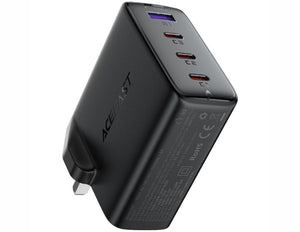 Acefast A97 100W GaN Wall Charger with multiple USB ports on a white background