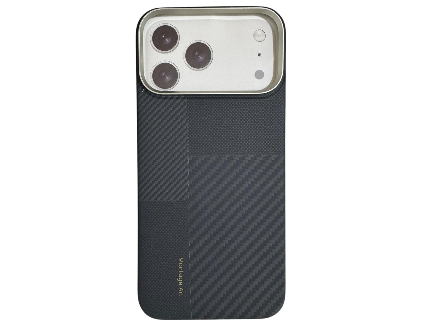 Benks ArmorAir Montage Kevlar® Phone Case for iPhone 17 Series – Black with a textured pattern on a white background