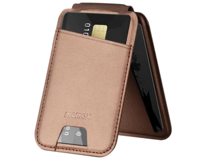 Momax - 1-Wallet Magnetic Card Holder With Stand - Snap & Go