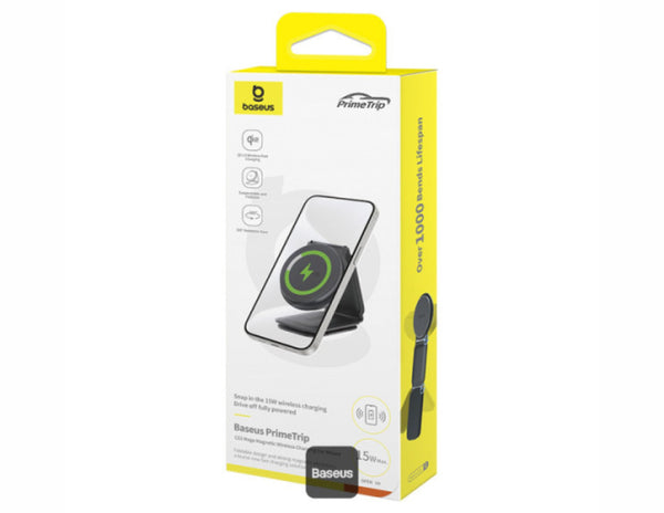Baseus PrimeTrip wireless charging pad packaging on a white background