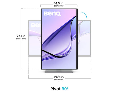 شاشة BenQ MA270U مقاس 27 بوصة بدقة 4K لأجهزة MacBook مع منفذ USB-C وإضاءة خلفية LED