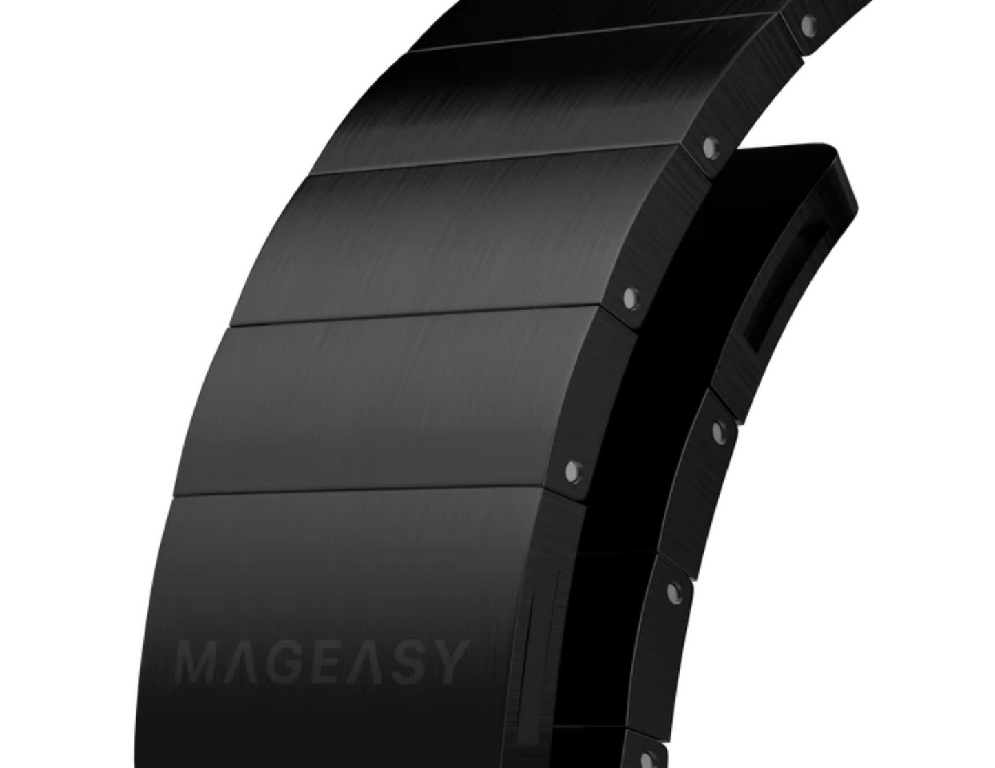 MagEasy Maestro M Magnetic Stainless Steel Apple Watch Loop - Silver and Black