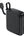 Black power bank with USB-C cable on a white background