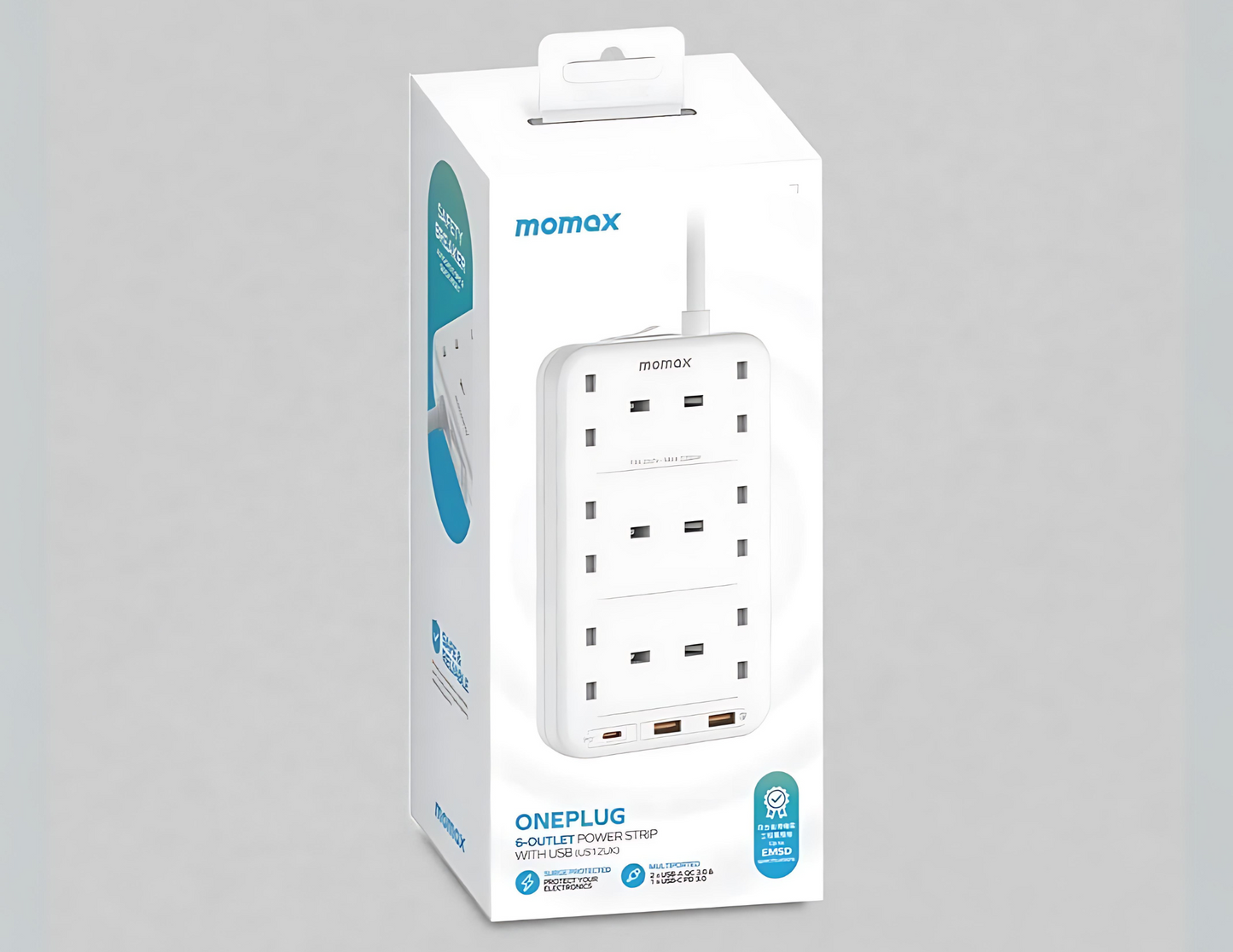 Momax OnePlug 6-Outlet Power Strip With USB