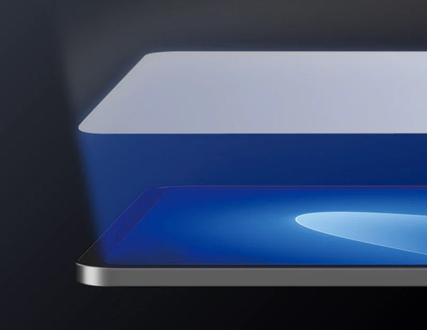 Modern kitchen sink with blue interior and metallic exterior.