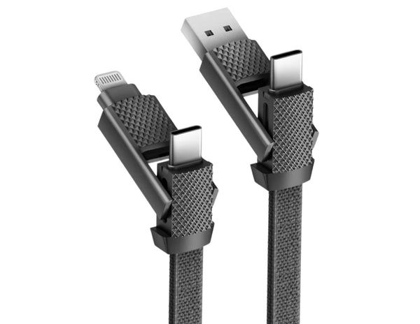 Bazic AluCable 15CM – USB-C, Lightning & USB-A