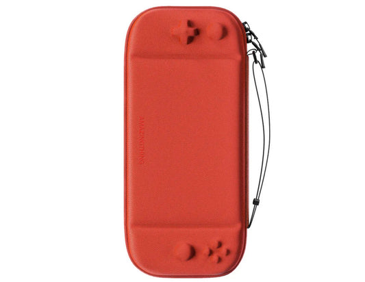 Red AmazingThing PlayShield EDC Carrying Case for Nintendo Switch 2 with strap on a white background